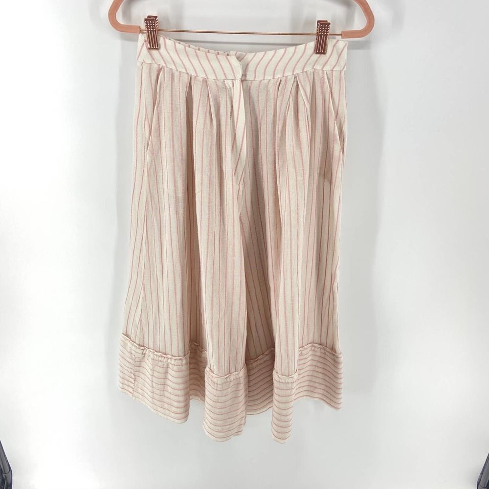 My Beachy Side Striped Culotte Cropped Wide Leg Flowy Pant Trouser Women 2
